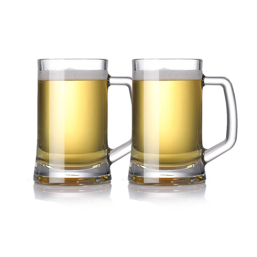 Pasha Paqi imported beer mug draft beer mug large lead-free glass handle mug mug water cup 500ML1 only 55129-1