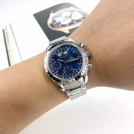 [Second-hand 99 new] Omega Men's Watch OMEGA Speedmaster Series 39mm Automatic Mechanical Men's Watch Luxury Watch 3523.80.00 Dark Blue Dish