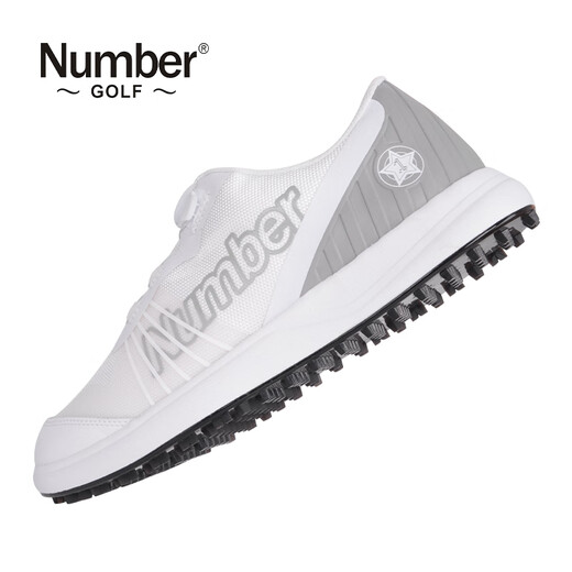 
Number Golf Men's Sports Shoes Lightweight, Breathable, Comfortable, Anti-slip, Wear-resistant, Spike-free Golf Shoes Men's Shoes White 673 26.5(43)