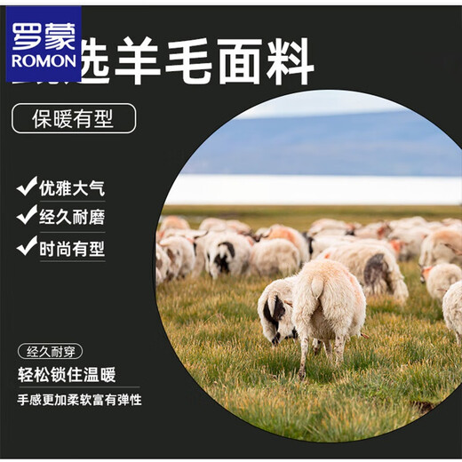 罗蒙（ROMON）毛呢大衣男冬季加厚双面羊毛可脱卸鸭绒内胆中老年保暖爸爸外套男 A261黑色 2XL (185) 【建议145-160斤】