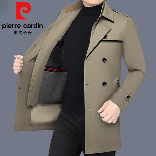 Pierre Cardin (Pierre Cardin) Removable Liner Windbreaker Men's Autumn and Winter New Thickened Jacket One-Wear Three-Wear Casual Jacket for Middle-aged and Elderly Men Navy Blue 185/XXL (Suitable for Weight 145-165Jin Jin is equal to 0.5 kg)
