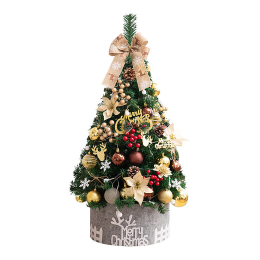 Xinxin Jingyi Christmas tree 90cm Christmas decorations tabletop lights ornaments tree ornaments hotel counter window scene layout