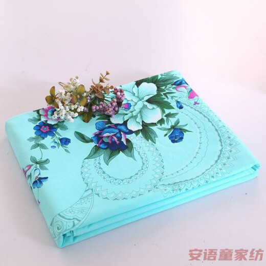 Porphyry oak old Shanghai cotton old coarse cloth sheets national old-fashioned mercerized nostalgic Shanghai printing thickened retro single piece Wealth and prosperity - pink 220x225cm - (for 1.5 meters bed)