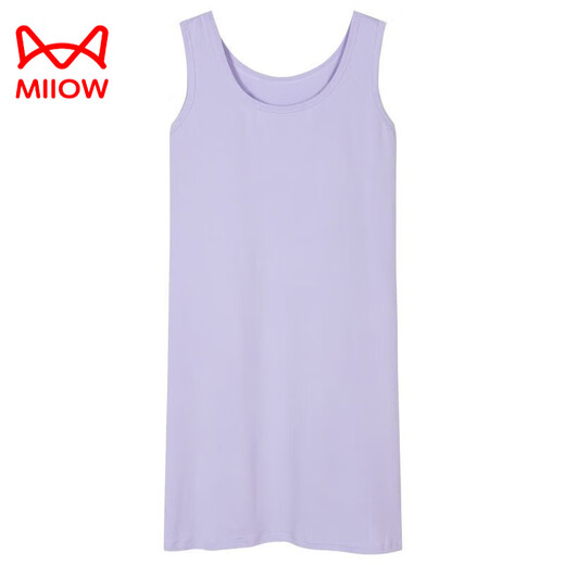 
Cat Man (MiiOW) pure cotton nightgown with breast pad integrated home clothes for women with breast pads for women's vest dress for women in summer 2024 new style [nightskirt] apricot color 11978 with breast pad M suitable for weight 80-100 Jin [Jin equals 0.5 kg]
