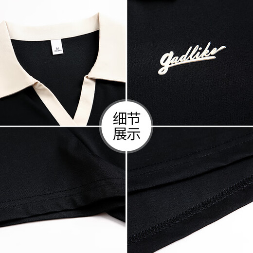 洛比狮Polo衫短袖t恤女中年妈夏季新款高端带领套头衫半袖T恤宽松上衣女 880粉色 3XL (建议130-139斤)