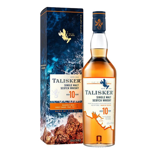 泰斯卡Talisker 单一麦芽苏格兰威士忌洋酒 10年风暴波特桶DE狂野海洋 泰斯卡10年700mL1瓶