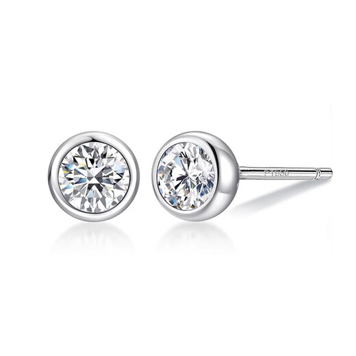 Dairuo platinum popular earrings for women PT950 moissanite diamond new temperament earrings high-end platinum ear piercing single male pair platinum earrings (approximately 1.24g)