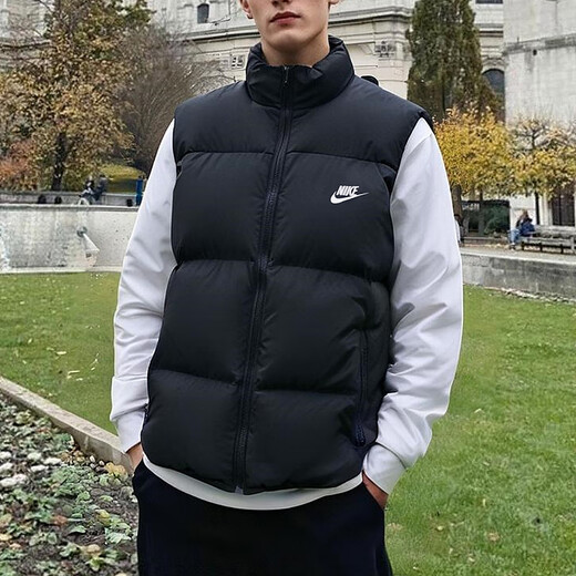 耐克（Nike）官网官方男装上衣 25冬季新款时尚舒适保暖立领运动背心羽绒马甲 FB7374-010/保暖/新到货 S (165/84A)