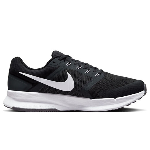 Nike NIKE running shoes men's cushioning breathable RUN SWIFT 3 sports shoes DR2695-002 black and white 40