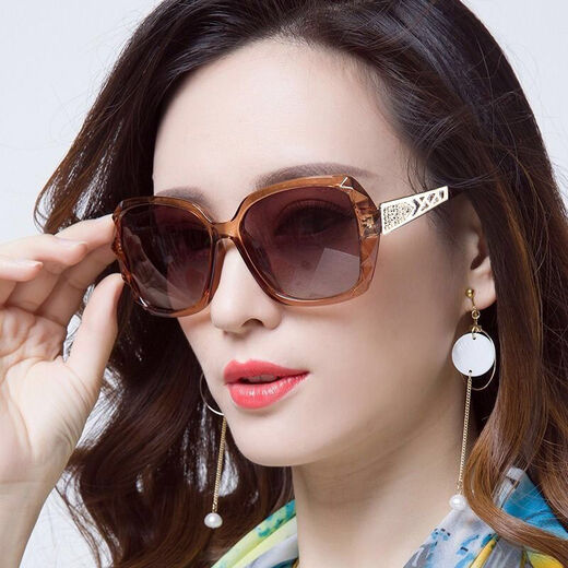 Mijilin 2022 new new style sunglasses for women high-definition anti-blue light sunglasses women's sunglasses driving sun protection round face long face internet celebrity black upgraded model high-definition anti-blue light