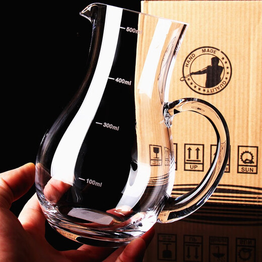 BODDINGTONS white wine dispenser with scale, red wine decanter, white wine jug, wine bottle, fair cup, lead-free crystal glass measuring cup, big belly 500 ml thickened version with scale