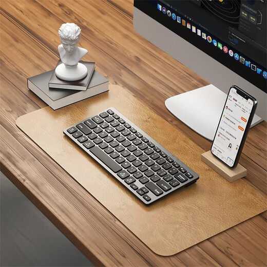 
B.O.W Hangshi HD098C dual-mode wireless Bluetooth charging keyboard mobile phone tablet iPad computer Apple Xiaomi Huawei office universal ultra-thin silent keyboard gray black