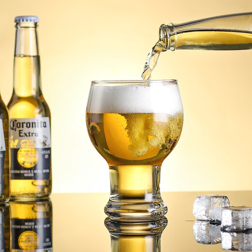 Kawashimaya beer cup high-end glass home Internet celebrity creative large-capacity crystal craft beer special stemware Bavarian style 450ml (2 pieces)