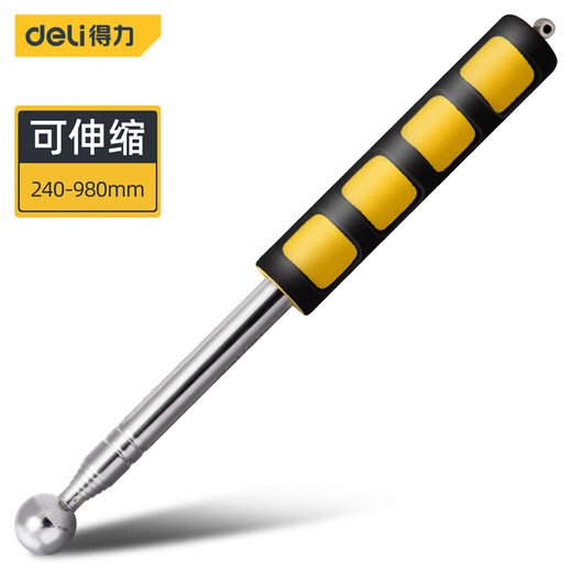 Deli (deli) empty drum hammer home inspection tool set hammer retractable stick pointer detection empty drum collection room wall tiles and floor tiles empty drum detection hammer stainless steel earthquake-resistant sound drum hammer 240-980mm empty drum hammer DL452002