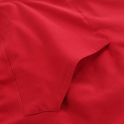 Rabbi parent-child clothing for a family of three, spring and autumn coats, New Year's clothing, New Year's greetings clothing, sweatshirt, hooded mother-daughter clothing, adult red size 165