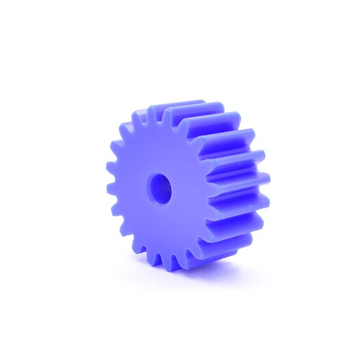 Customized blue nylon gear 2 modules 12 teeth-100 teeth plastic spur gear mechanical transmission cylindrical straight blue flat nylon 2 modules 23 teeth