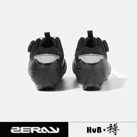 HuB和博ZERAY卓锐公路山地骑行锁鞋EY113自行车鞋舒适亚版 黑色 EY11301+ZP-112 35