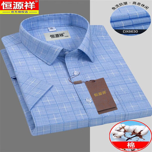 Hengyuanxiang-Shirt-Kurzärärmelen 2025 Sommer Eisenfreies Geschäft Formale Trage Echtes Taschenhemal-Lose-Shirt Dad Anzug Violet Heng-dx6624 S /38 Vorgeschlagen 95-115jin [Jin gleich 0,5 kg]