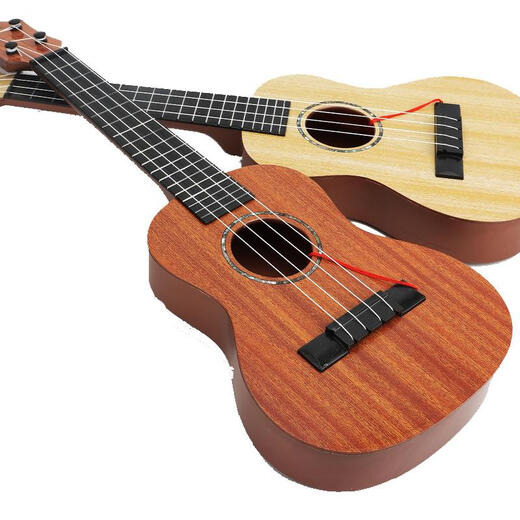 
ZKHE Children can play ukulele for beginners toys guitar early education music gift mini entry small 38 cm can play ukulele coffee color