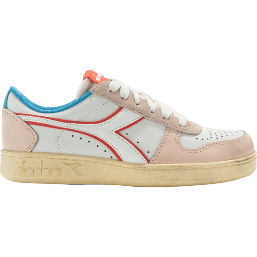 DIADORA DIADONA FEMMES DES CLASSES Classic Basketball Chaussures Stone Lavage vieilles baskets Rétro Chaussures Casual Chores Magic Blanc / Rose rose / C9866 37