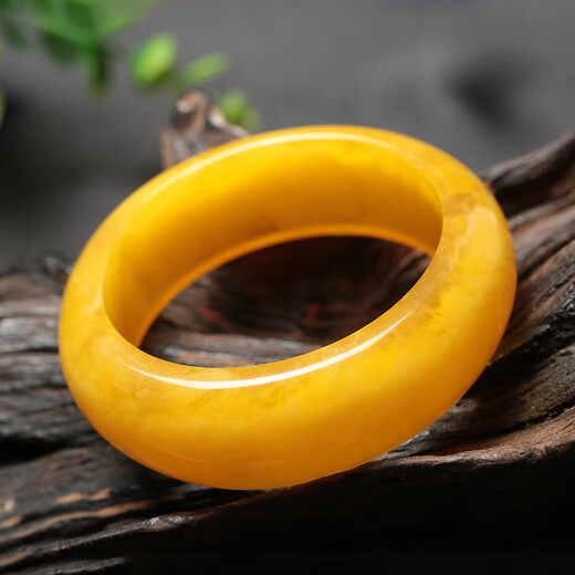 Yadige Natural Chicken Fat Yellow Beeswax Raw Stone Bracelet Amber Bracelet Baltic Sea Raw Mineral Bracelet Women's Bracelet No Optimization Circle Mouth 54 Pull 0g