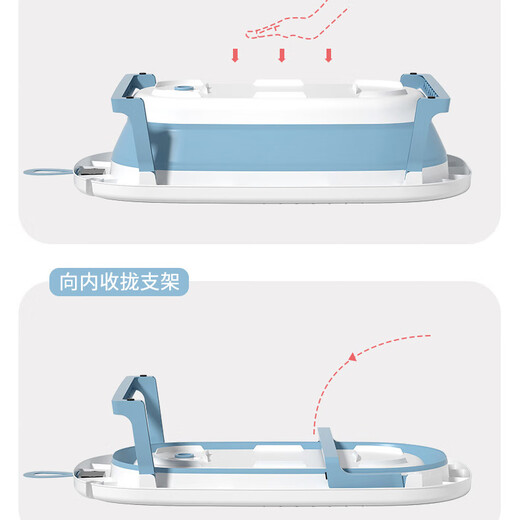 Little Claw Planet (HICLAW) Dog Bath Basin Pet Bichon Bathtub Anti-run Bathtub Special Basin for Dogs and Cats Medicinal Bath Foldable Large Blue - Suitable for 10-35 Jin Jin equals 0.5 kg Indoor Pet