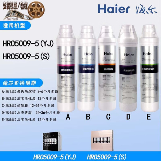 Haier Wasserreiniger Filterzelle HRO1008-5/5070-4/5056/5061/50-5D/5009-5/5009-5 Komplette Filterzellensatz