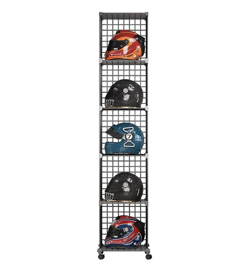 Thornton Helmet Rack Removable Display Rack Cycling Equipment Storage Rack Iron Helmet Storage Rack Black 1 Column 5 Layers/With Pulleys 30*30*30