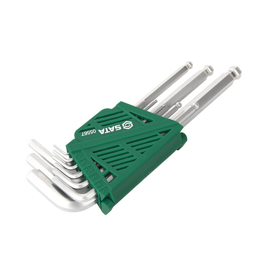 SATA 9-piece extended ball head hex wrench set 05567