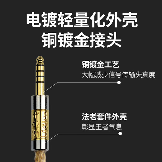 Yangshi 16-Strang Sterling Silber Gold-plattierter Kopfhörer-Upgrade-Linie King 4.4 ausgeglichen für Sony M9 Xielantu MMCX Shurese846 Senhaiie900 AKGN5005 2.5 Balanced (für Player, MMCX Ohr-freies JVC/Sony-Remark-Modellmodell
