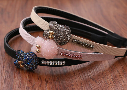 Rongxia children's hairbands girls hairpins cute Mickey hair accessories non-slip student headbands crystal diamond hairpins Korean powder