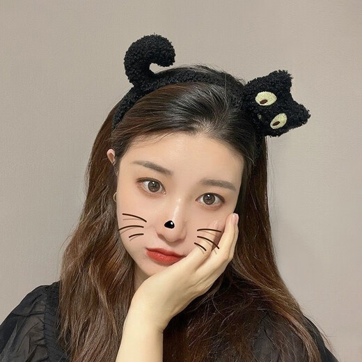 Feihua animal cat headband for face washing, women's high-end and personalized headwear for going out, cute cat 1 piece