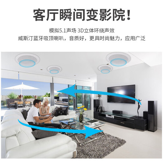 Westin ceiling audio Bluetooth speaker audio ceiling speaker store restaurant supermarket home wireless speaker embedded built-in amplifier 6-inch coaxial speaker WX-201
