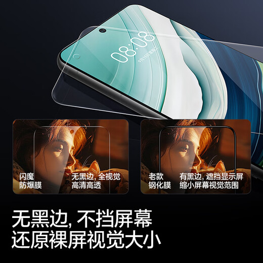 Flash Magic is suitable for Huawei mate60 tempered film. Mate60 tempered film high-definition full-screen glass, explosion-proof, anti-fingerprint, anti-hand sweat, anti-fall, smooth mobile phone protection, mate60 enhanced version | ultra-clear anti-fingerprint, 2 pieces of tempered film, damage guarantee + film artifact