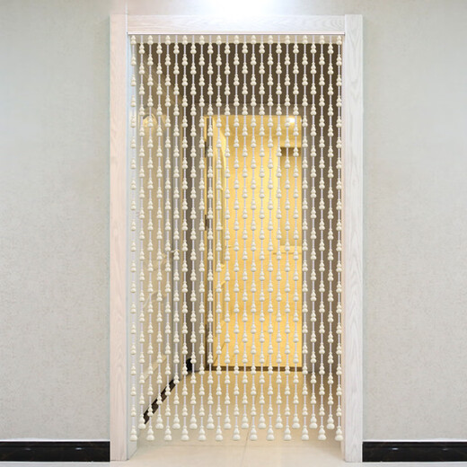 Meishuangjue peach wood gourd door curtain crystal bead curtain bedroom bathroom door opposite the aisle entrance partition curtain without holes 21 arc shapes 0.3-0.5 meters (width 0.6-0.9 meters)