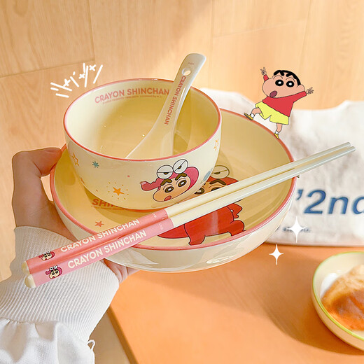 Xulin Deutsche Qualität Kinderlöffel 6-12 Jahre alte Keramik Buntstift Shin-chan Tier hochwertig süßer kleiner Löffel essen Keramiklöffel Krokodilpulver
