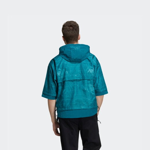 
adidas multi-pocket hooded jacket jacket men's light sports HE9928 teal green/shel green A/S