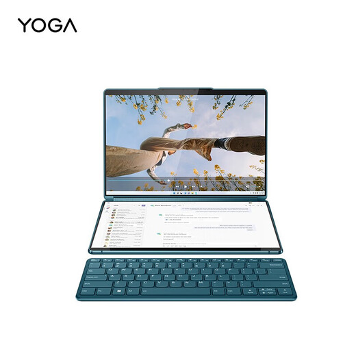 
Lenovo laptop YOGA Book 9i thin and light laptop 13.3-inch dual-screen flip book ES11A i7-1355U 16G 1T 2.8K OLED touch screen Keyboard Pen Stand Fog Sea Blue