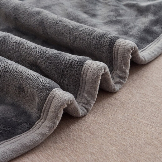 Hongdou Dual-purpose Milk Velvet Blanket Winter Thickened Warm Small Blanket Office Nap Blanket Space Gray 1.2*2.0m-Fine Milk Velvet Dual-Purpose Bedding