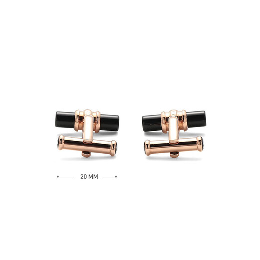 万宝龙MONTBLANC袖扣玫瑰金色黑色113395【礼物 同价618】