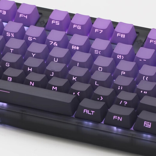 腹灵MK870鸿运当头侧刻成品无线机械键盘蝮灵客制化套件87键游戏 黑曜石【三模】+紫气东来 青轴【宿友挨打轴】