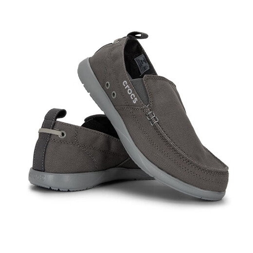 卡骆驰（crocs）复古男鞋沃尔卢运动轻便耐磨休闲鞋透气帆布鞋一脚穿板鞋 207635-0DV/石板灰/浅灰 44 42-43码/M9/270mm