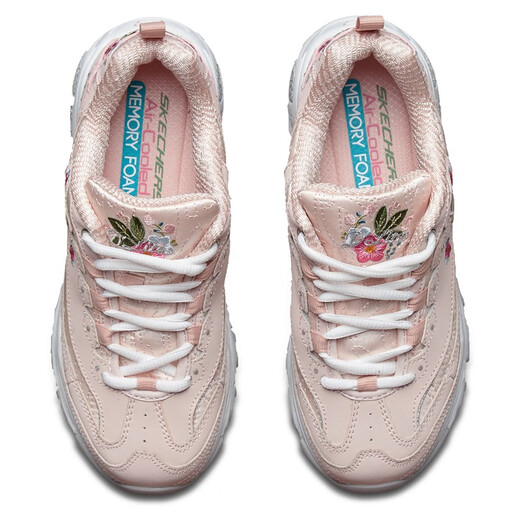 
Skechers fafa shoes spring women's embroidered retro panda casual sports shoes 11977-ltpk light pink 35