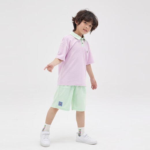 Paul Frank Ropa para niños Traje para niños 2025 Verano Verano Niños y niñas Casual Versátil Simple Mediano y Grande Jersey de Moda para niños Conjunto de Dos Piezas 272F Negro 140