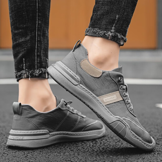 Shoes casuales de siete lobos zapatos casuales de primavera y verano zapatos para hombres zapatos de tela tradicionales zapatos de mesa para hombres zapatos zapatos deportivos md-6636 gris 39