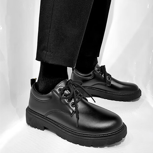 Neun Zoll sonnige Lederschuhe Herrenschuhe wasserdichte und atmungsaktive schwarze neue Männer schwarze britische Sportgeschäft Formale Freizeitschuhe schwarz [Größe 42]