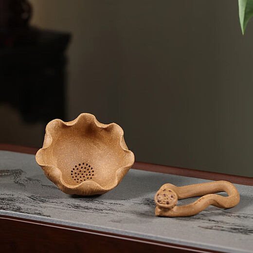 Hidden Pot Tianxia Zisha Tea Strainer Tea Set Accessories Tea Making Artifact Tea Filter Creative Handmade Tea Filter Tea Separator Integrated Tea Strainer Qinghe Tea Strainer