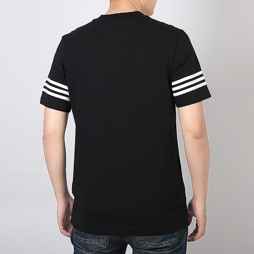 Adidas Clover Herren-Stoff Neuer Sport und lässige runde Hals Kurzarm T-Shirt GE0835 FM3897 S