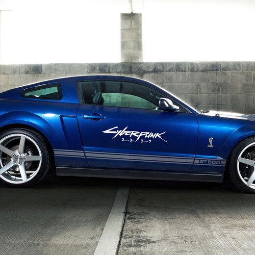 Tucker is suitable for Cyberpunk 2077 computer case stickers, Cyberpunk car stickers, waterproof motorcycle electric cars, Cyberpunk short style-white