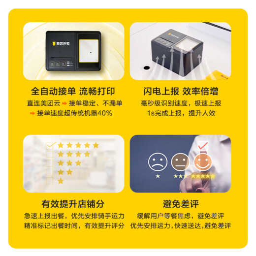 Meituan Automatische Takeaway-Drucker Automatische Auftragsdeliefermaschine MTSP58X-Zwer WLAN-Apotheke Catering Ele.Me Bestellakzeptanz Bao Thermaldrucker Real Person Voice